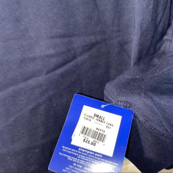 NWT Men’s Champion Navy Blue Long Sleeve - Picture 3 of 4